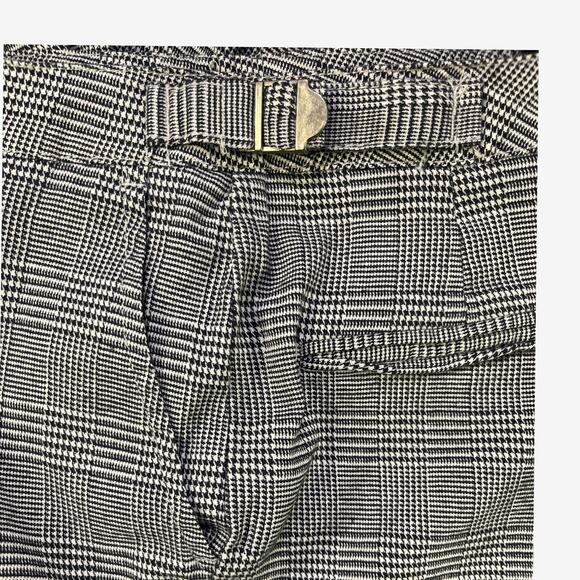 Brandy Melville John Galt Glen Plaid Straight Leg Trousers Black White One Size - Picture 6 of 8